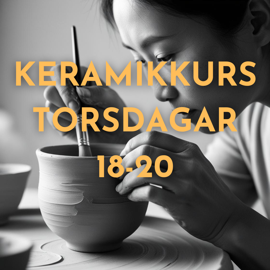 4:E SEPTEMBER: KURSSTART KVÄLLSKURS KERAMIK.